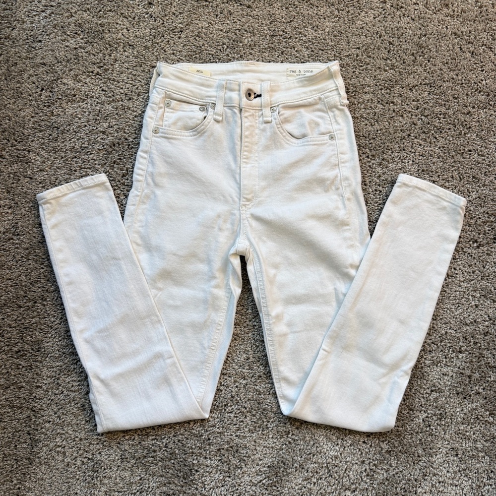 rag & bone Nina High Rise Ankle Skinny Jeans white size 23